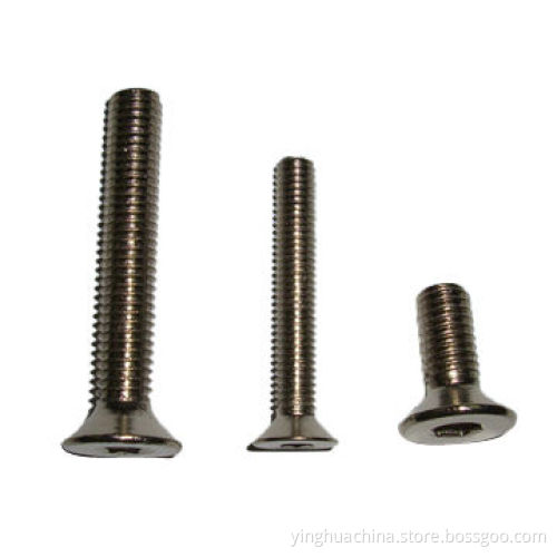 Inner Hexagon Flat Head Screws with JIS and BSW Standards, Nickel Plating SurfaceNew